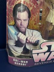 STAR WARS REVENGE OF THE SITH OBI WAN KENOBI SLASHING ATTACK HASBRO ACTION FIGUR
